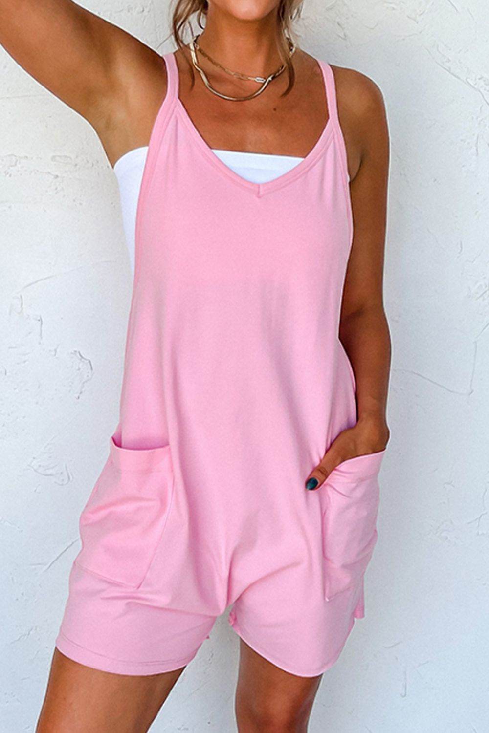Sleeveless Romper with Pockets - Hovatok