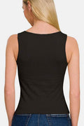 Zenana Square Neck Cropped Tank - Hovatok