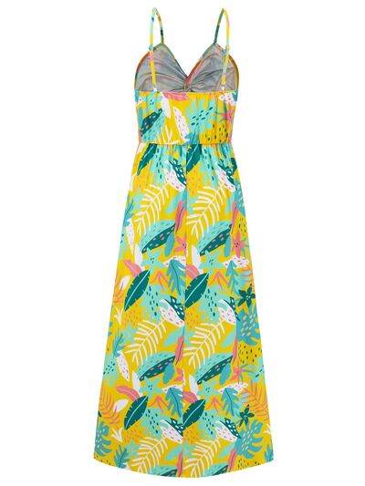 Twisted Printed V-Neck Cami Dress - Hovatok