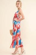And the Why Printed Crisscross Back Cami Dress - Hovatok