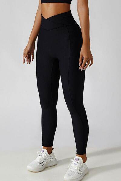 Basic Bae Crossover Waist Active Leggings - Hovatok