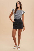 Annie Wear Cargo Denim Mini Skirt - Hovatok