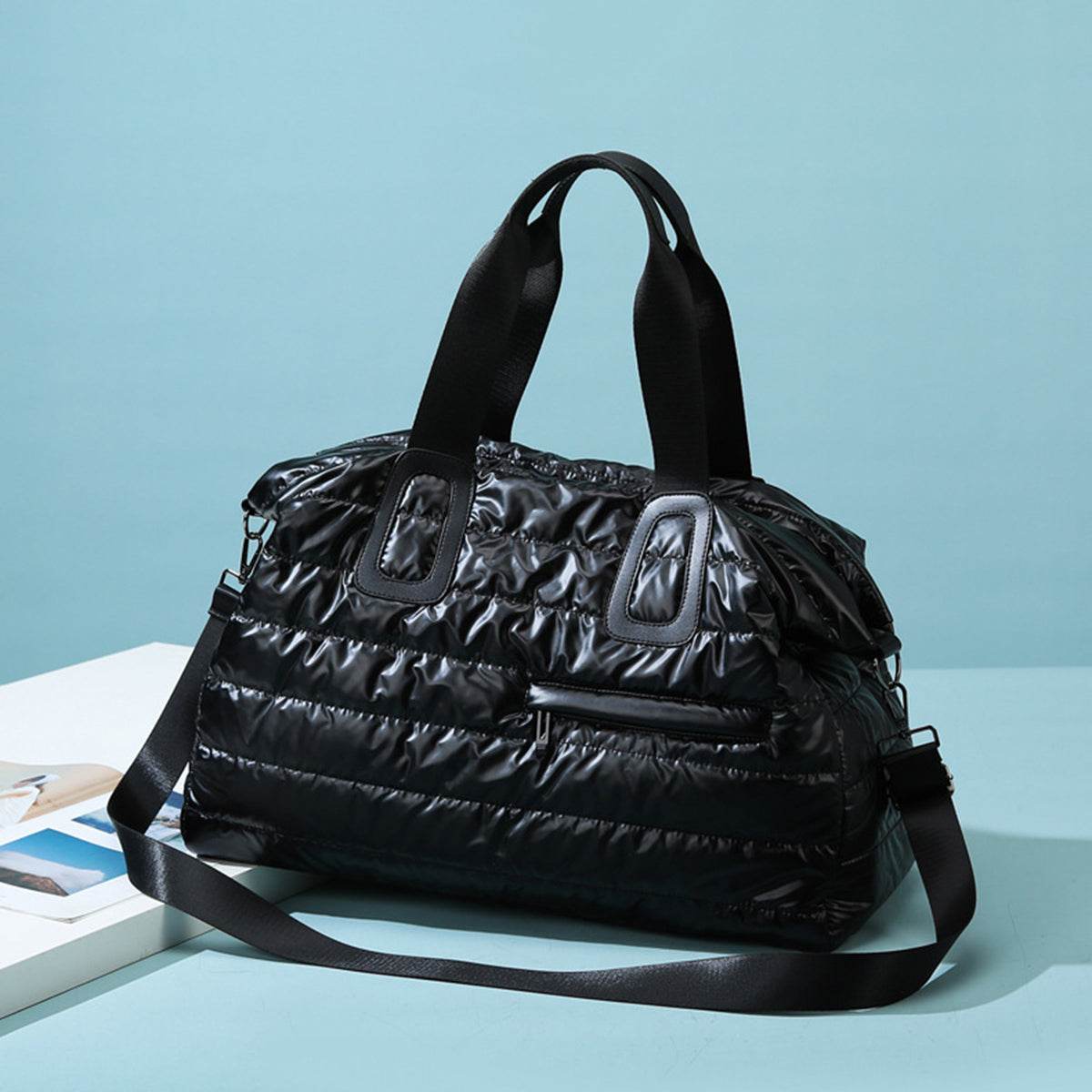 Quilted Nylon Oversize Travel Bag - Hovatok