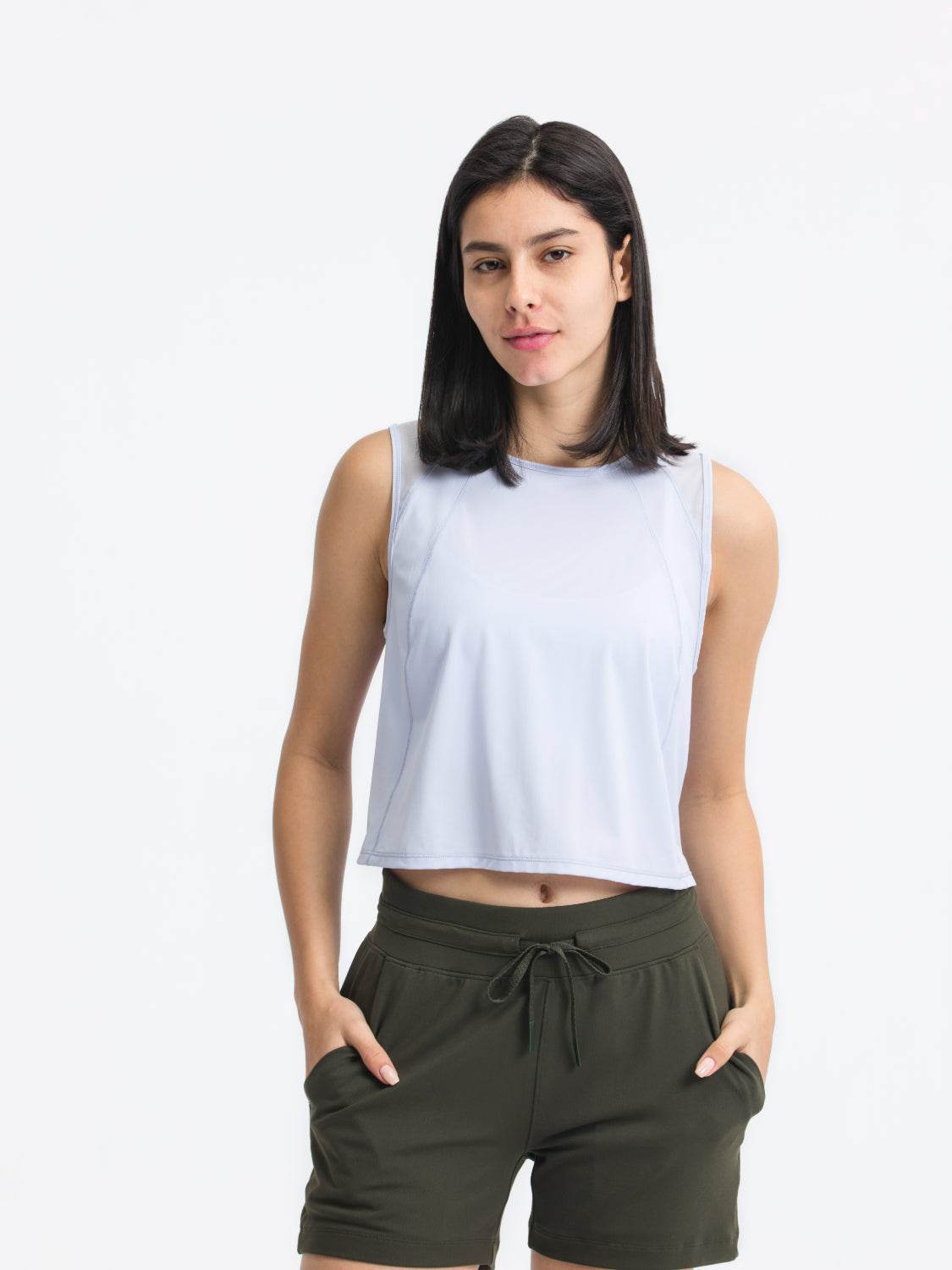 Millennia Round Neck Cropped Active Tank - Hovatok