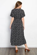 Be Stage Full Size Printed Smocked Waist Dress - Hovatok