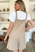 Double Take Full Size Texture Sleeveless Romper - Hovatok