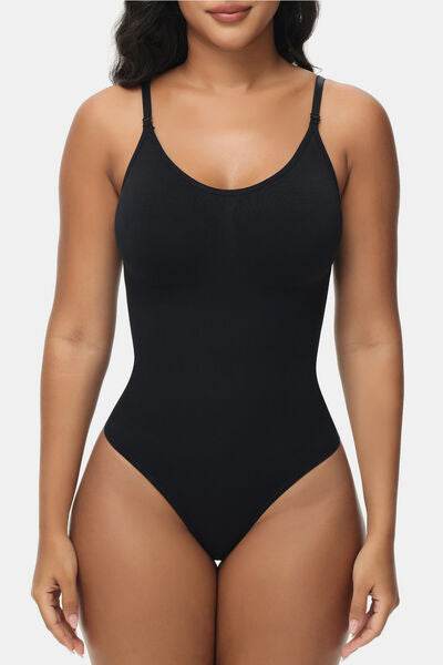 Spaghetti Strap Tummy Control Bodysuit - Hovatok