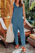 Double Take Full Size Sleeveless Straight Jumpsuit - Hovatok