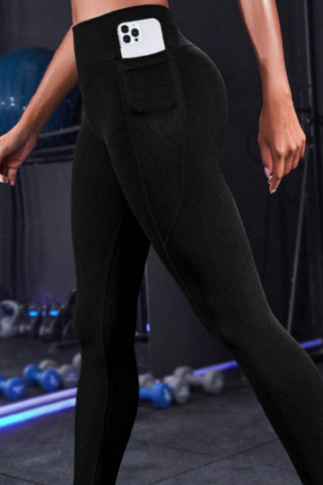 Wide Waistband Sports Leggings - Hovatok