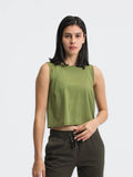 Millennia Round Neck Cropped Active Tank - Hovatok