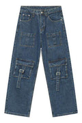Mid Rise Men's Jeans with Cargo Pockets - Hovatok