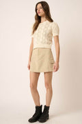 Mittoshop Cargo Mini Skirt with Side Pockets - Hovatok