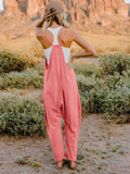Double Take Full Size Sleeveless V-Neck Pocketed Jumpsuit - Hovatok