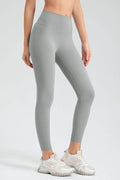 Wide Waistband Slim Fit Active Leggings - Hovatok