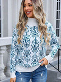Angel Wings Flower Turtleneck Long Sleeve Sweater - Hovatok
