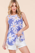 BOMBOM Floral Round Neck Tank - Hovatok