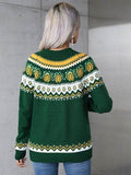 Angel Wings Geometric Round Neck Long Sleeve Sweater - Hovatok