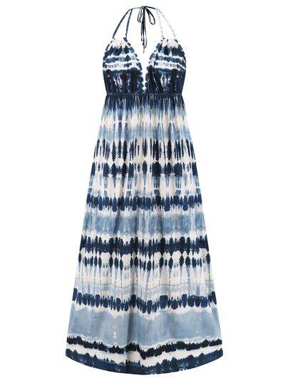 Tie-Dye Halter Neck Dress - Hovatok