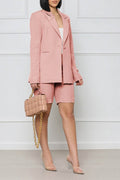 Long Sleeve Blazer and Shorts Set - Hovatok