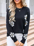 Angel Wings Round Neck Long Sleeve Sweater - Hovatok