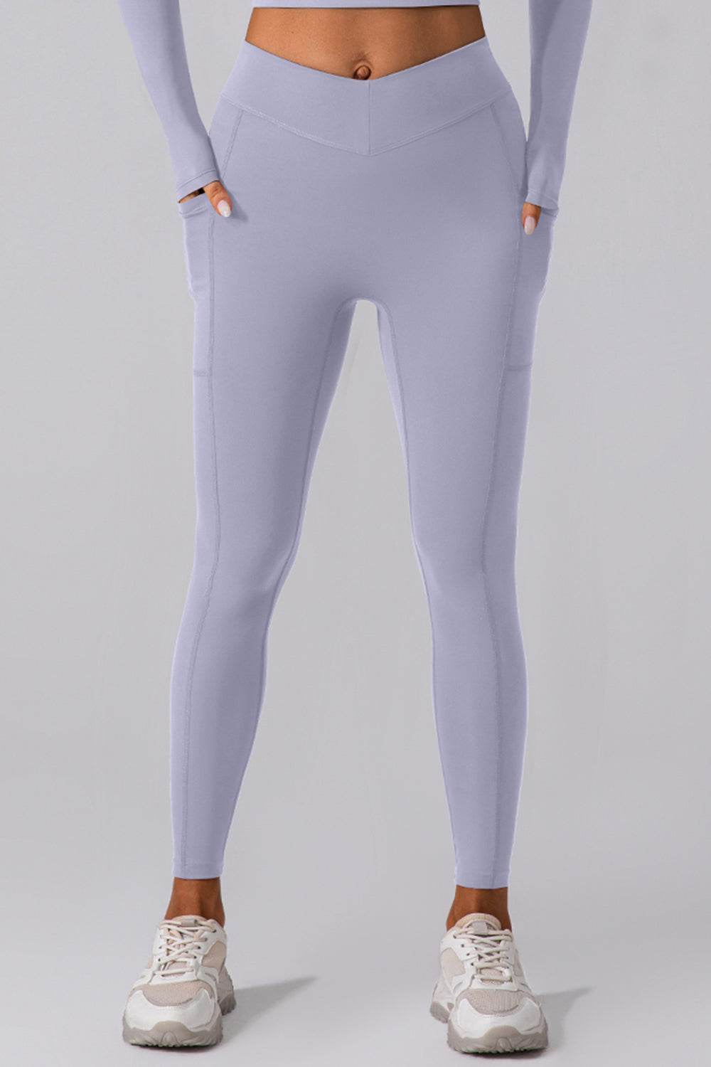 High Waist Active Leggings with Pockets - Hovatok