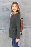 Basic Bae Full Size Round Neck Dropped Shoulder T-Shirt - Hovatok
