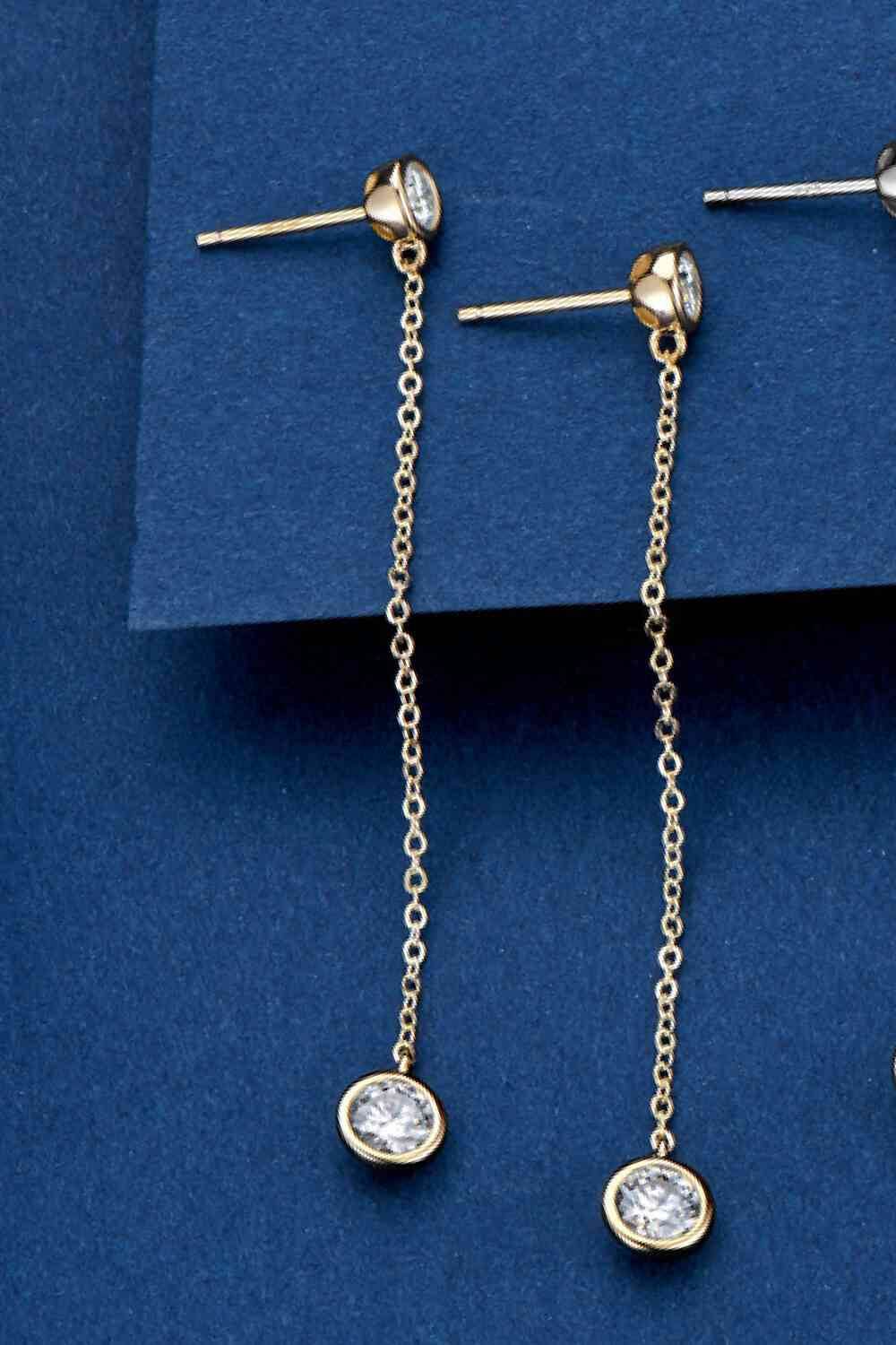 Adored Moissanite Chain Earrings - Hovatok