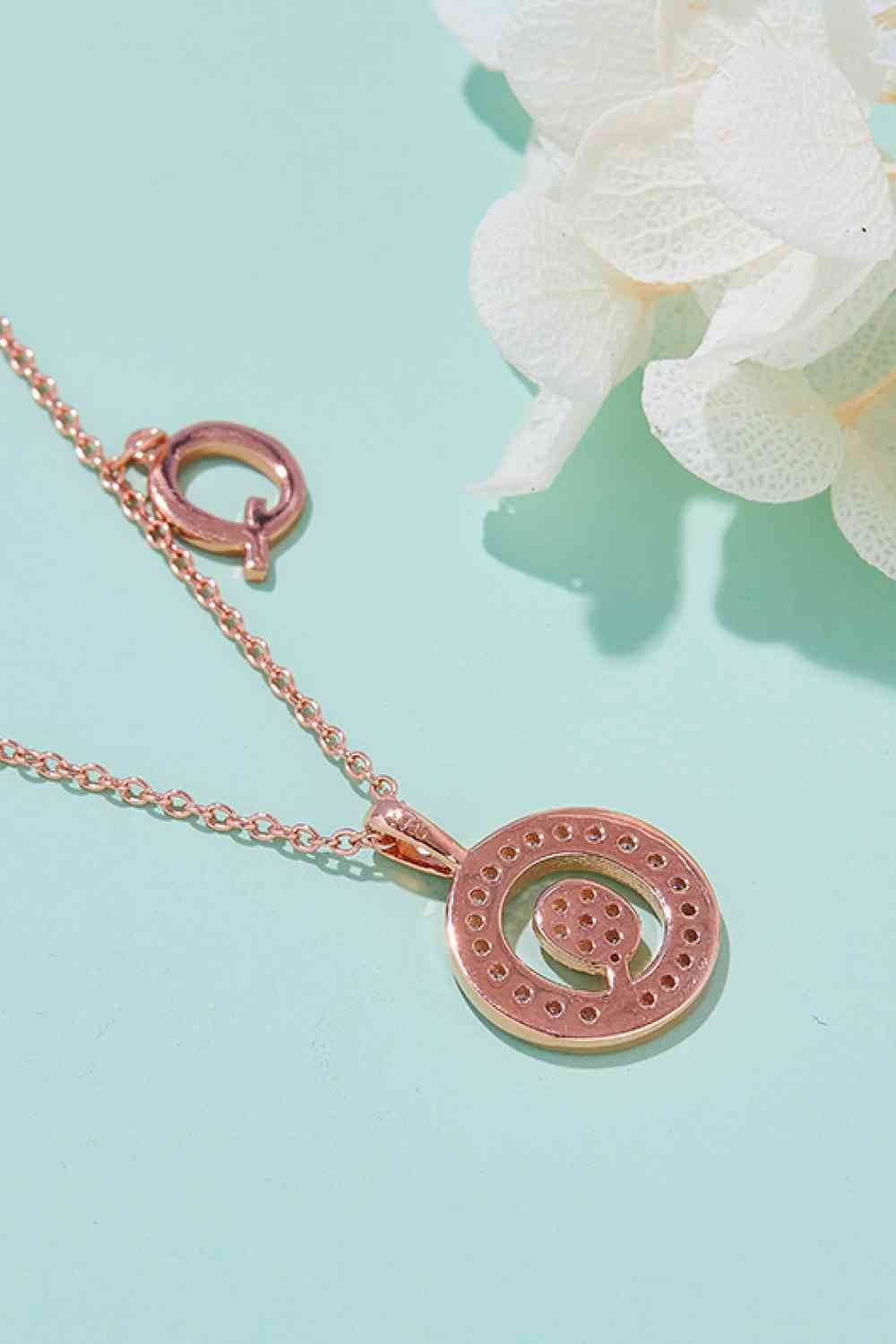 Adored Moissanite K to T Pendant Necklace - Hovatok