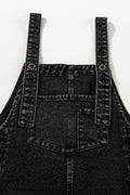 Distressed Wide Strap Denim Overalls - Hovatok