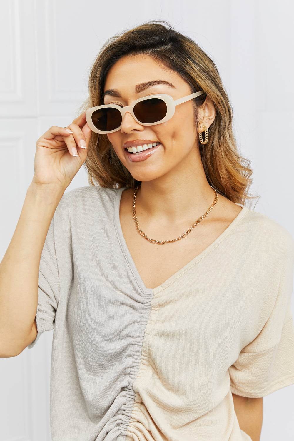 Oval Full Rim Sunglasses - Hovatok