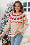 Angel Wings Graphic Round Neck Long Sleeve Sweater - Hovatok