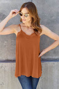 Basic Bae Full Size Lace Trim V-Neck Cami - Hovatok