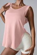 Slit Round Neck Active Tank - Hovatok