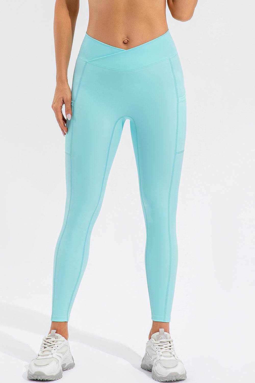 High Waist Active Leggings with Pockets - Hovatok