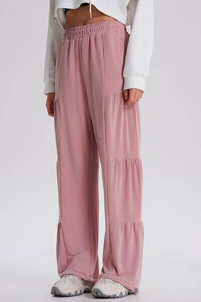 Basic Bae Drawstring Elastic Waist Ruched Joggers - Hovatok