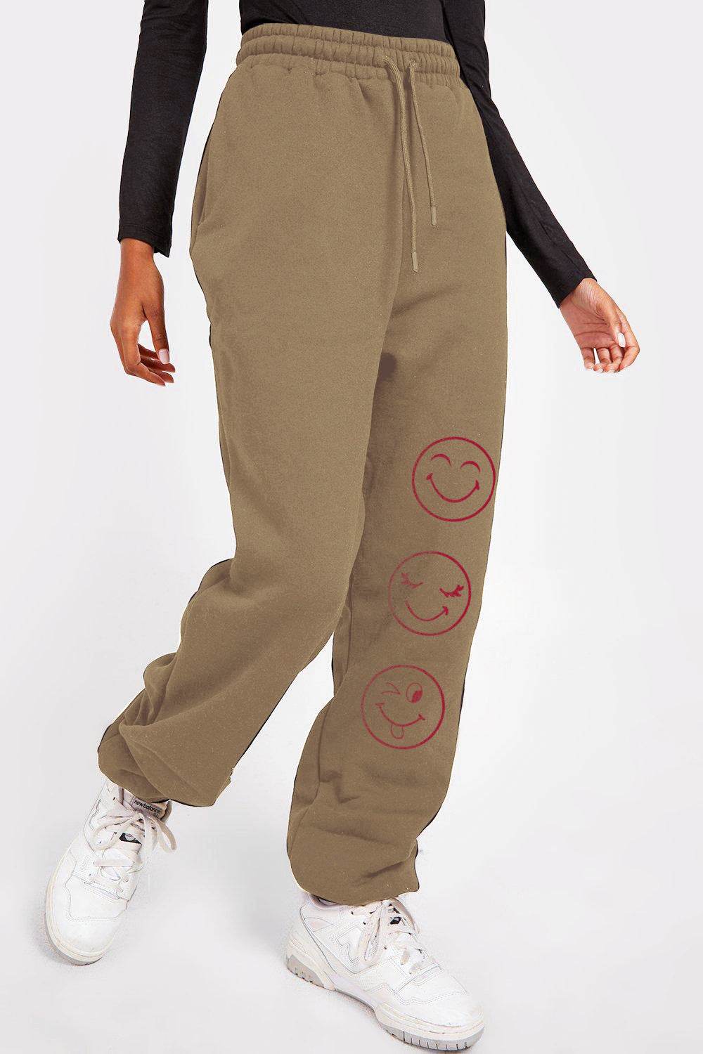 Simply Love Full Size Emoji Graphic Sweatpants - Hovatok