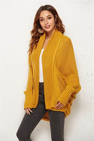 Angel Wings Open Front Batwing Sleeve Cardigan - Hovatok