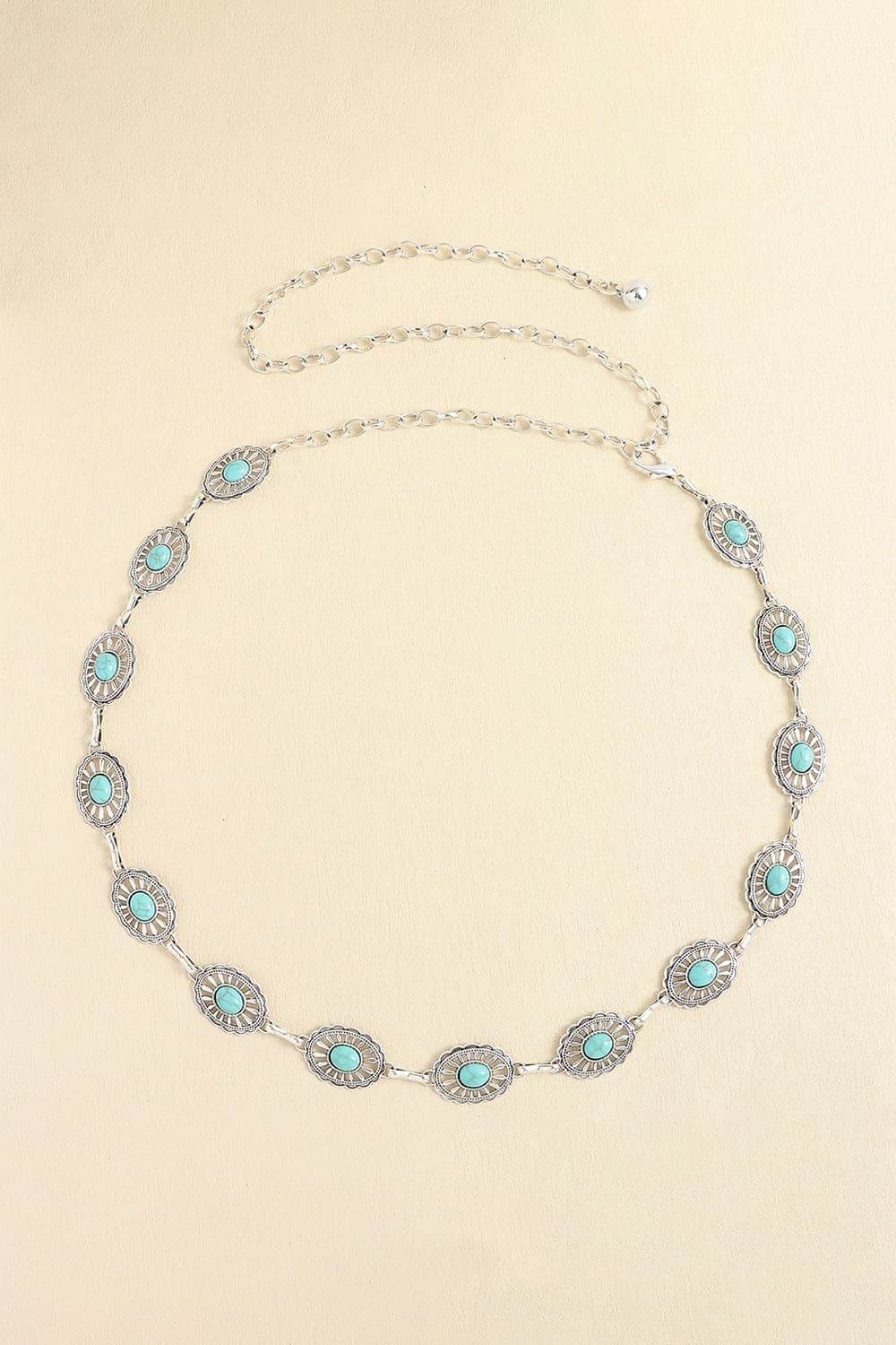 Vintage Turquoise Alloy Belt - Hovatok