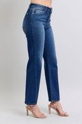 Judy Blue Full Size Side Seam Detail Straight Jeans with Pockets - Hovatok