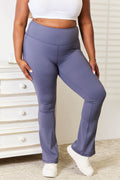 Millennia Basic Bae Wide Waistband Bootcut Sports Pants - Hovatok