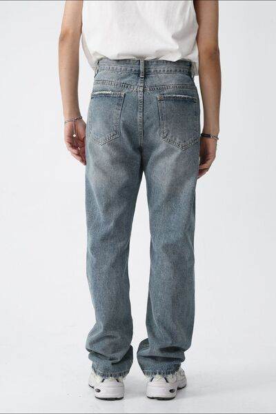Mid Rise Men's Jeans with Pockets - Hovatok