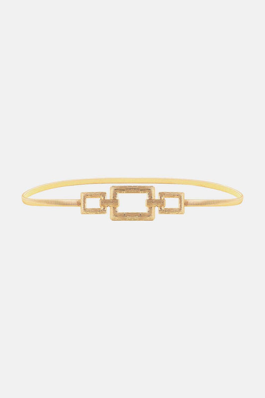 Square Shape Zinc Alloy Buckle Iron Belt - Hovatok