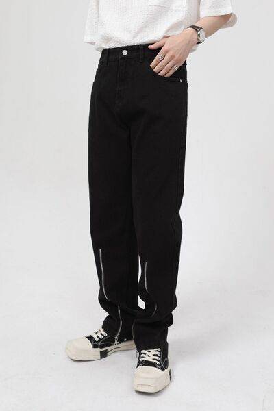 Pocketed Jeans with Zipper - Hovatok