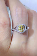 Adored 1 Carat Moissanite 925 Sterling Silver Heart Ring - Hovatok