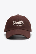 CREATE NEW LIFE Adjustable Cotton Baseball Cap - Hovatok