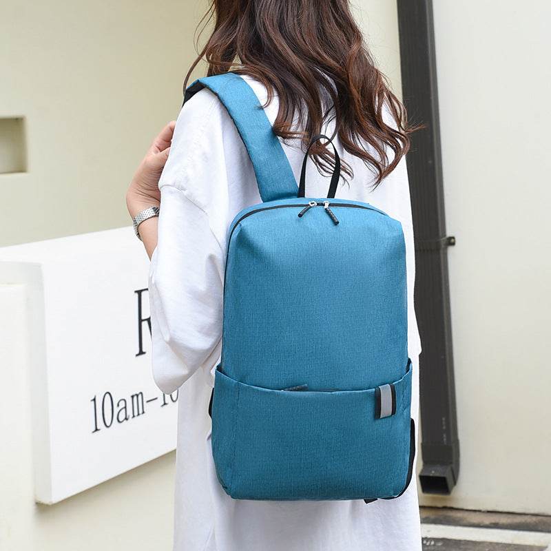 Solid Color Nylon Backpack Bag - Hovatok