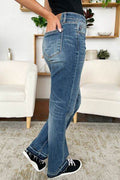 Judy Blue Full Size Mid Rise Release Hem Jeans - Hovatok