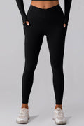 High Waist Active Leggings with Pockets - Hovatok