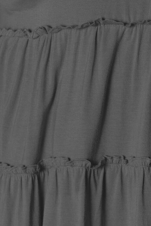 Double Take Half Button Long Sleeve Ruffle Hem Blouse - Hovatok