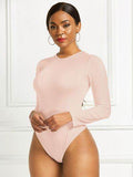 Round Neck Long Sleeve Bodysuit - Hovatok